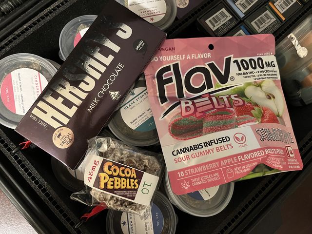 A chocolate bar that contains 600 milligrams of THC and a bag of sour belts with 1,000 milligrams of THC are among the edibles sold by a marijuana delivery company in New York City. New York has yet to determine what the limit on THC contents will be for regulated edibles in the legal recreational market it’s creating.